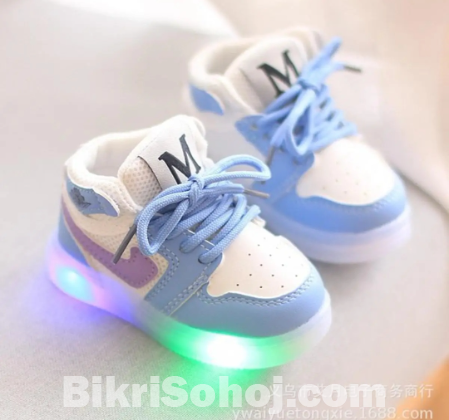 Fashion led shoes children's sports sneakers boys up l